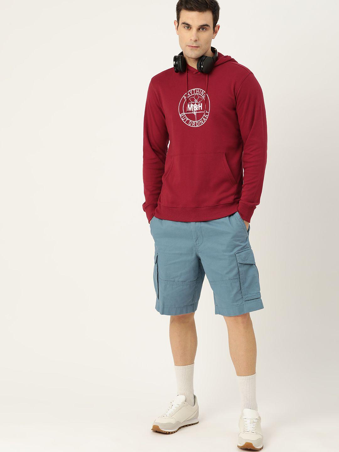 mast & harbour printed detail hooded sweatshirt