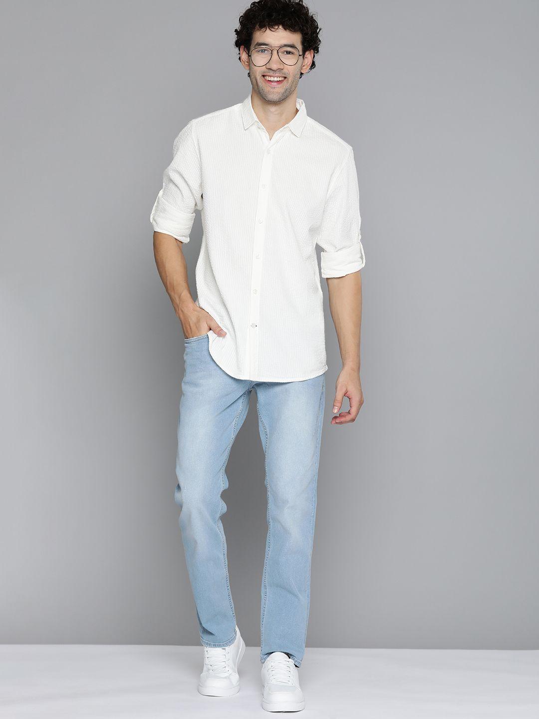 mast & harbour pure cotton seersucker shirt