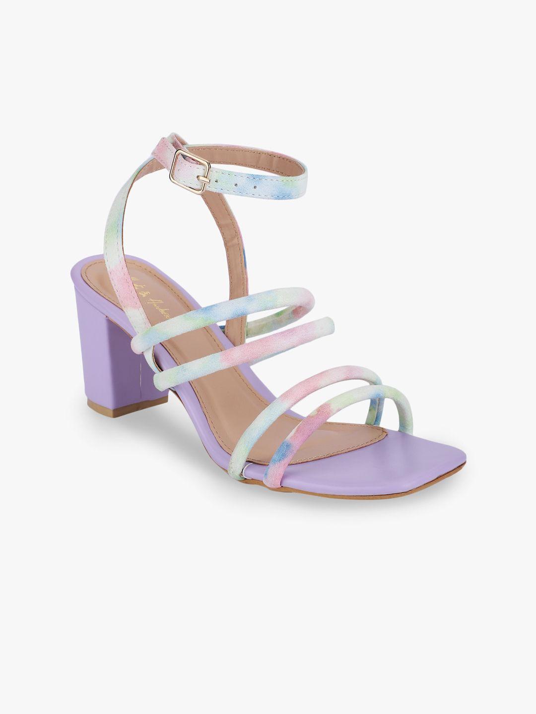 mast & harbour purple block pumps with buckles