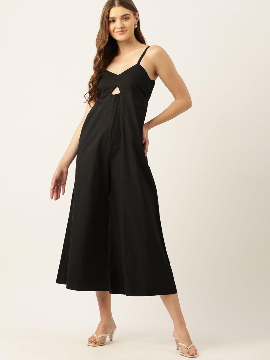 mast & harbour solid culotte jumpsuit