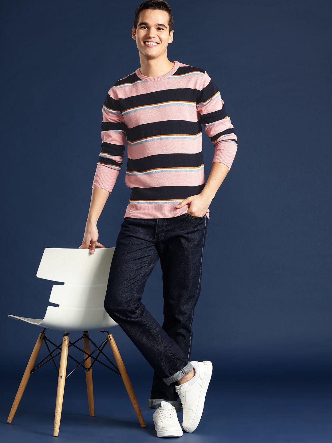 mast & harbour striped acrylic pullover
