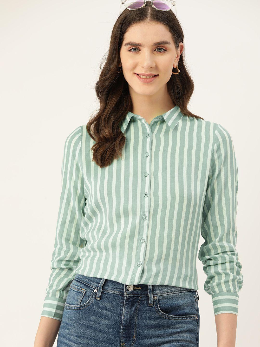 mast & harbour striped casual shirt