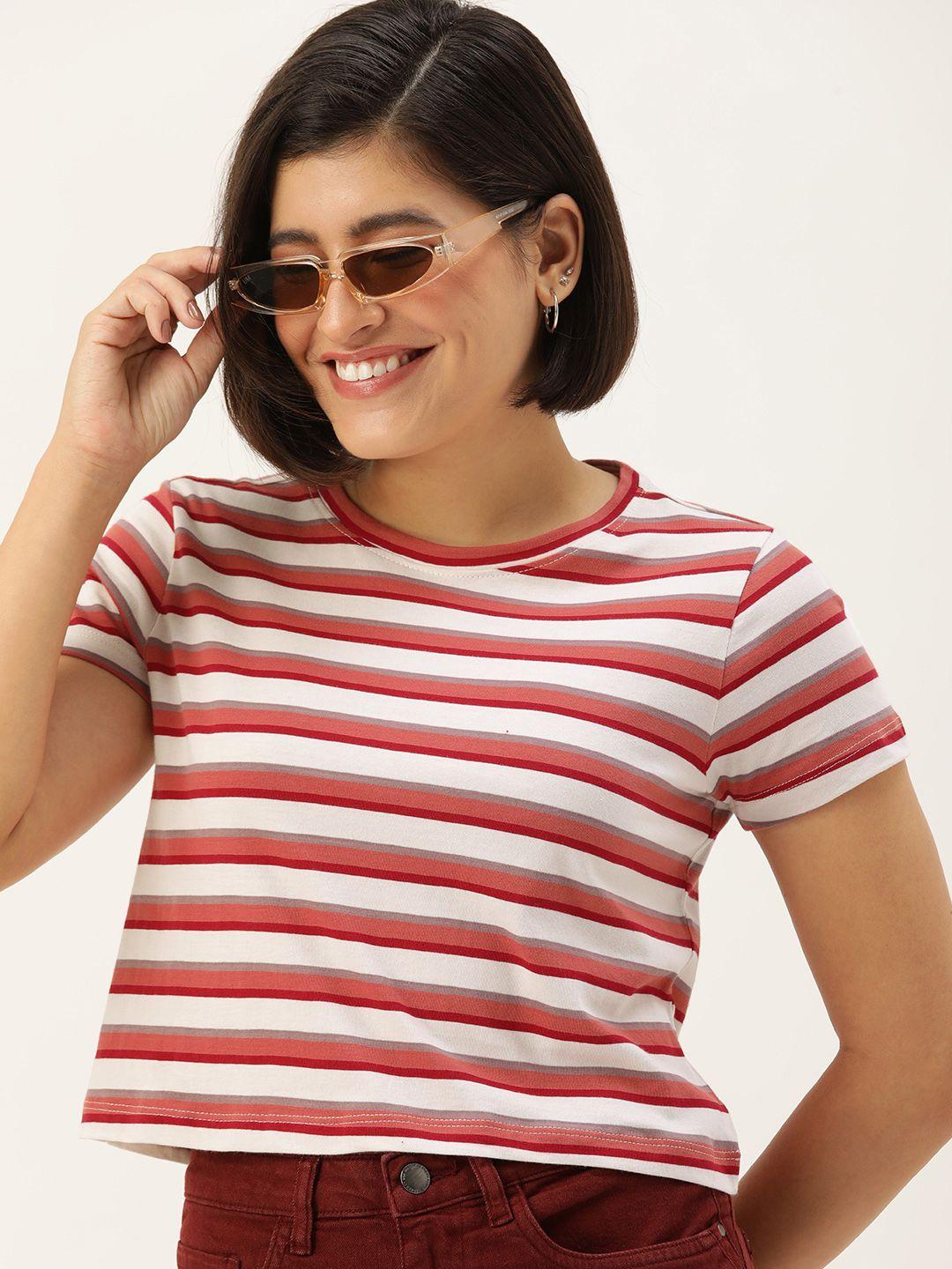 mast & harbour striped pure cotton t-shirt