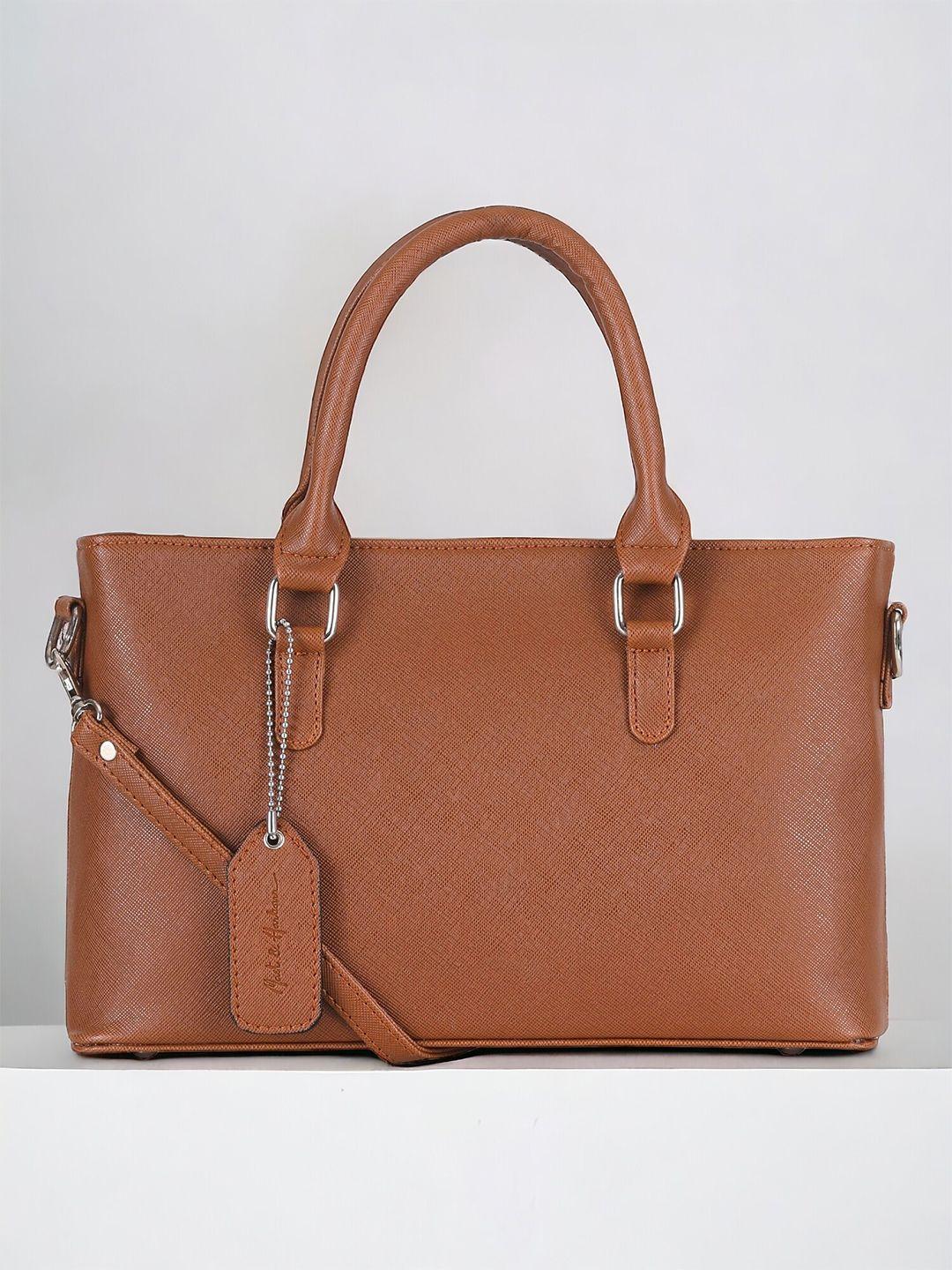 mast & harbour tan structured handheld bag