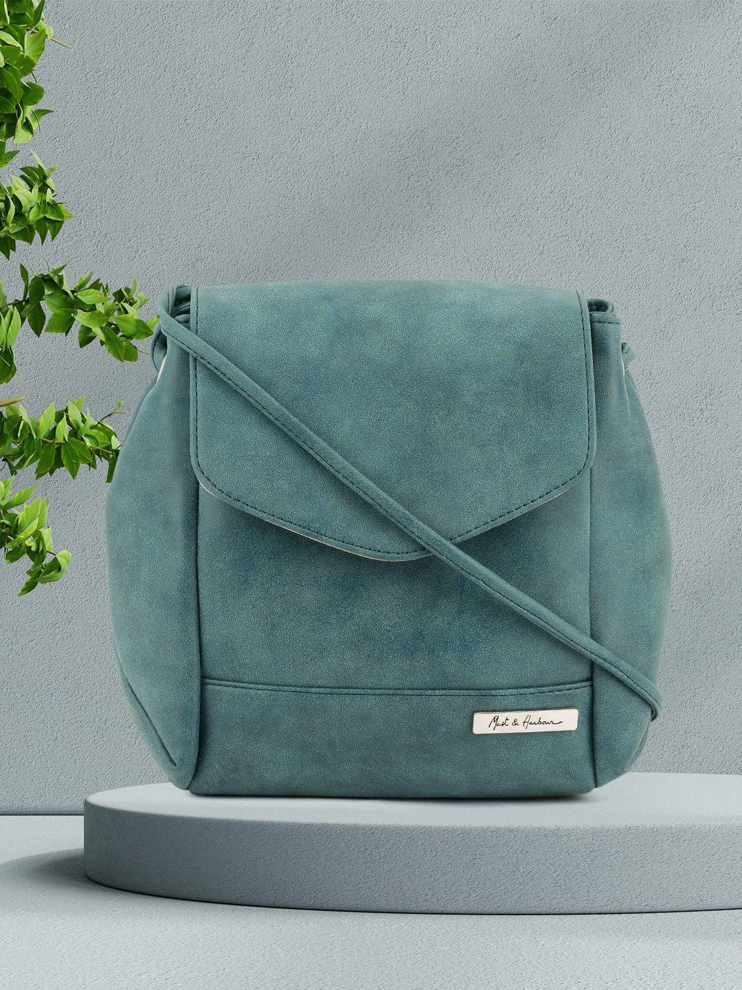 mast & harbour teal blue backpack cum sling bag