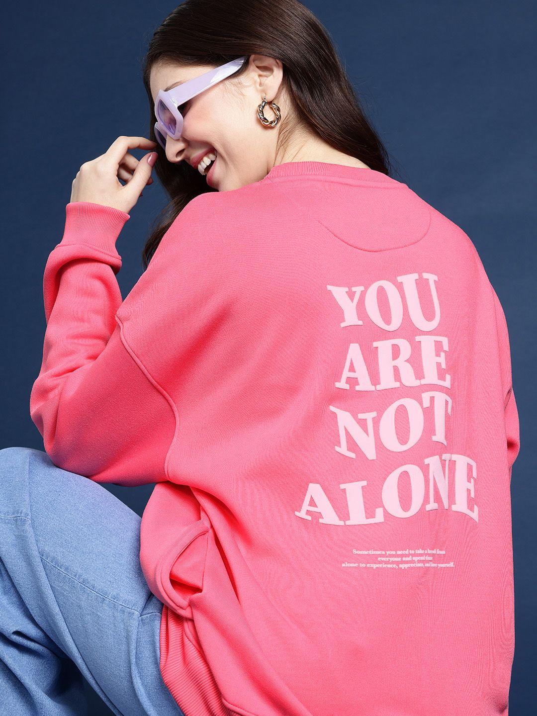 mast & harbour typography printed pullover sweatshirt