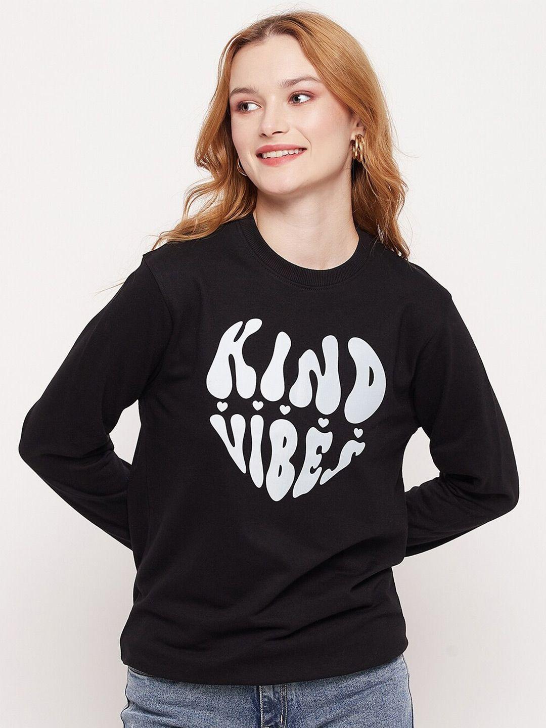 mast & harbour typography printed pullover sweatshirt