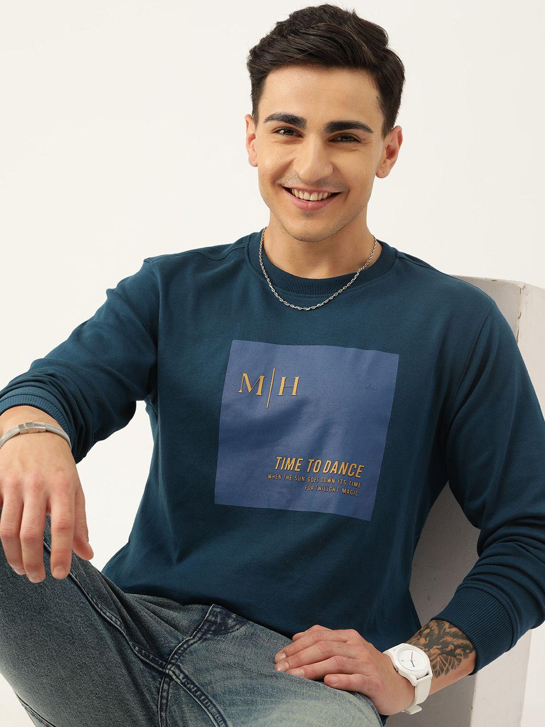 mast & harbour typography printed sweatshirt