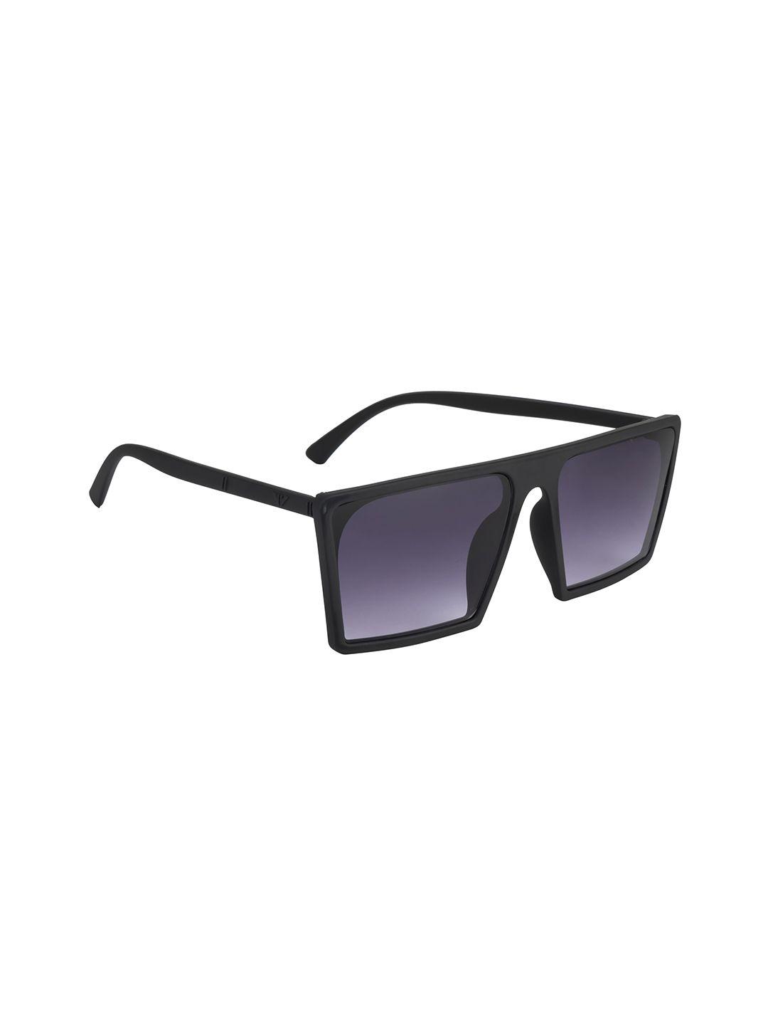 mast & harbour unisex grey lens & black square sunglasses uv protected lens mh-m22412