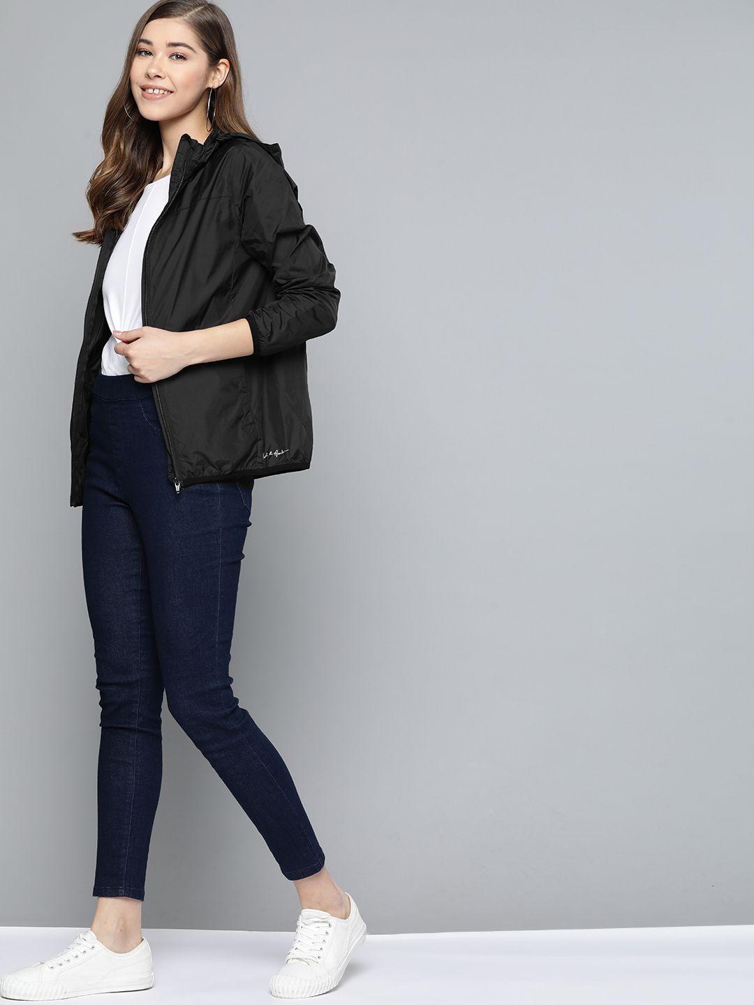 mast & harbour women black solid lightweight tailored jacket