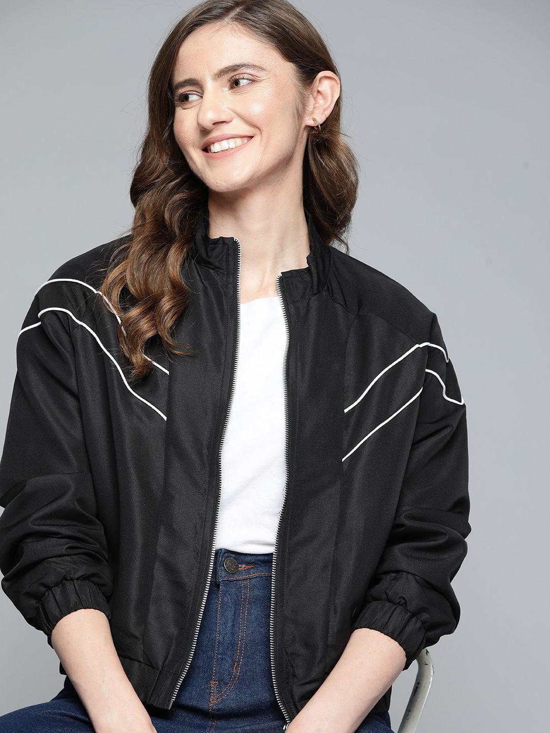 mast & harbour women black striped tailored jacket