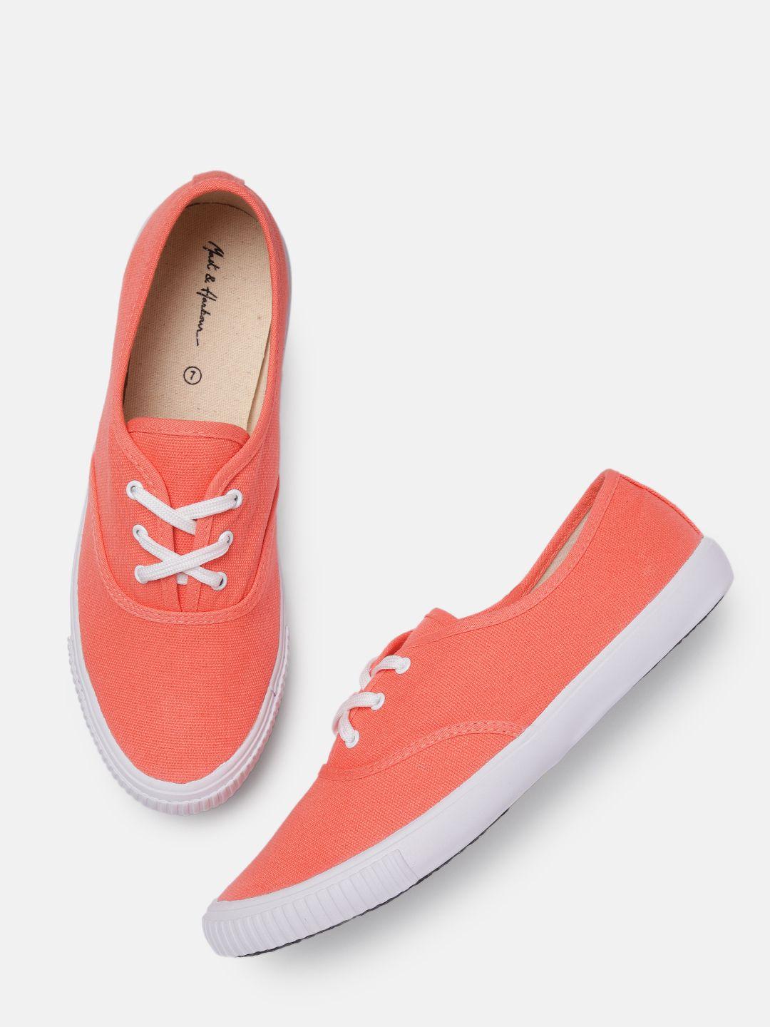 mast & harbour women coral red sneakers