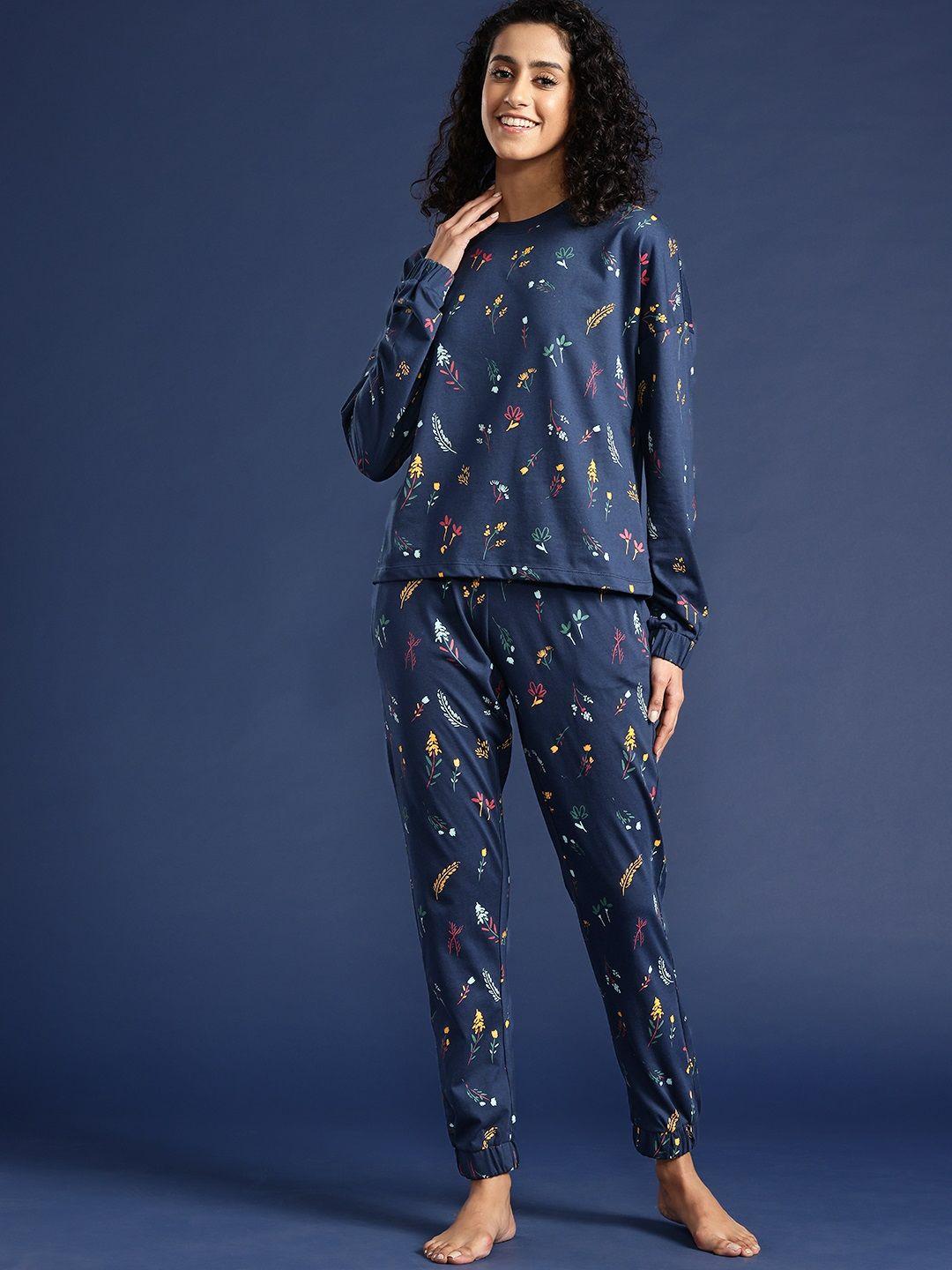 mast & harbour women floral print pyjama set