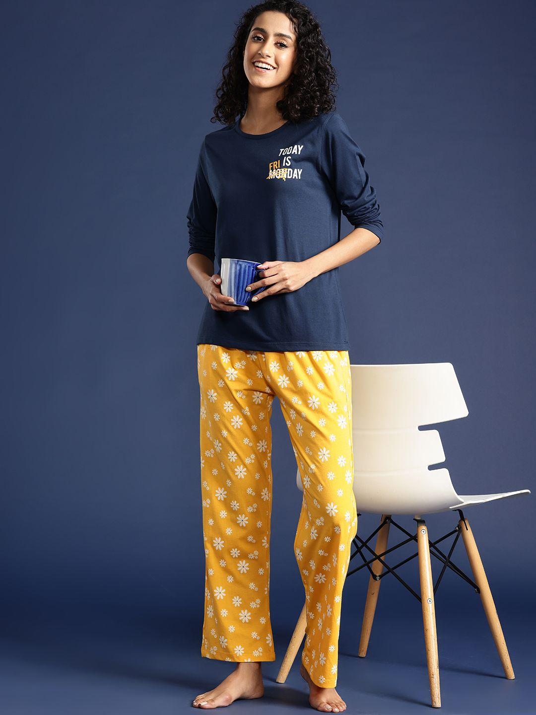 mast & harbour women floral print pyjama set