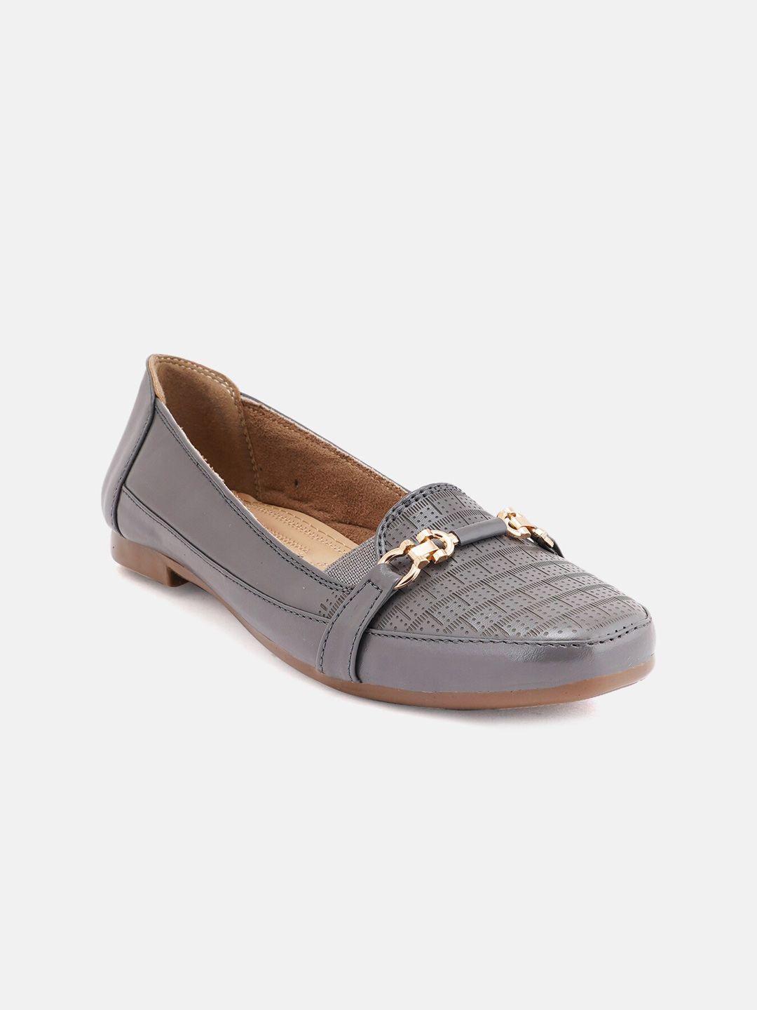 mast & harbour women grey ballerinas with bows flats