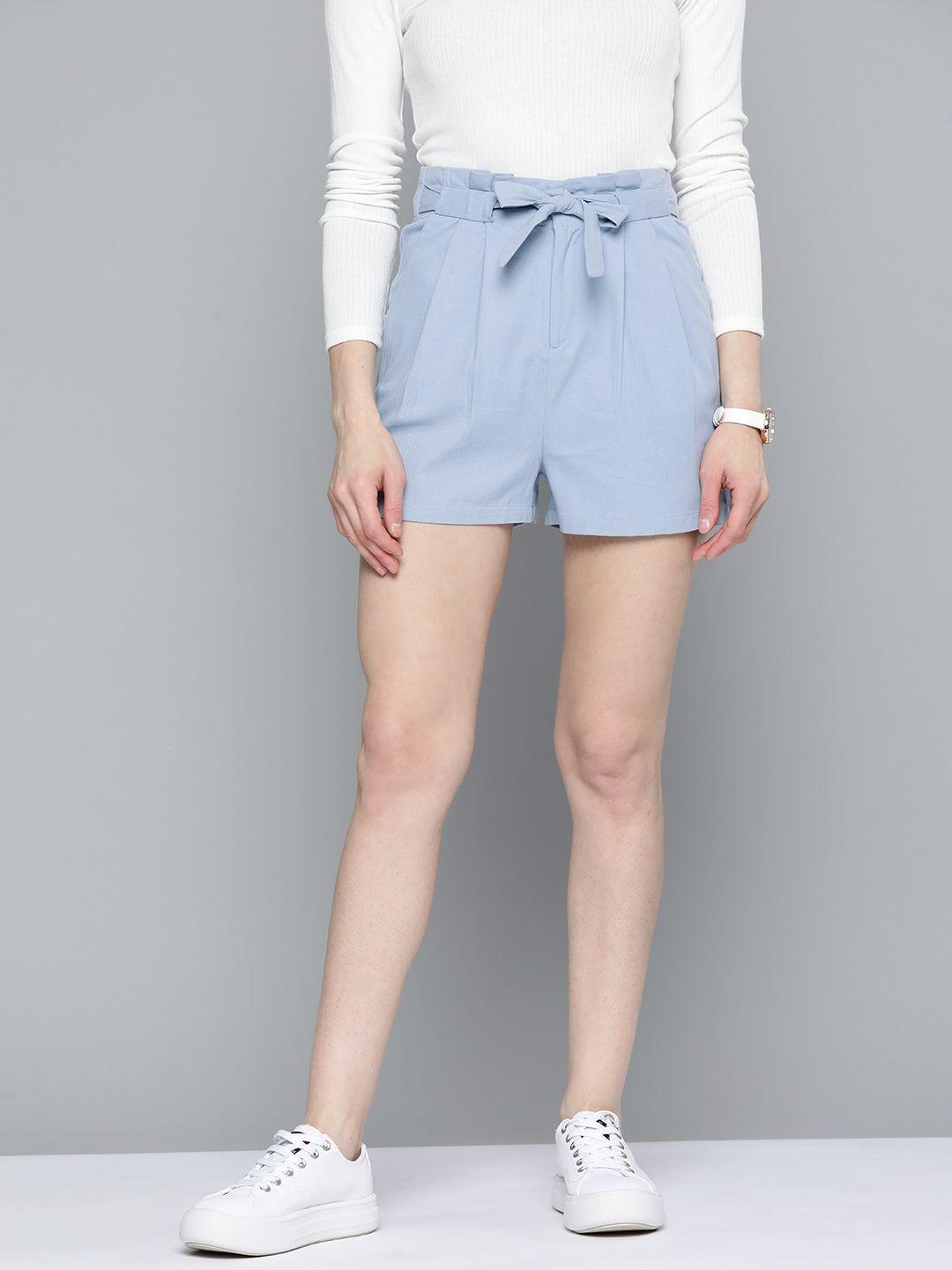 mast & harbour women high-rise paper-bag  shorts