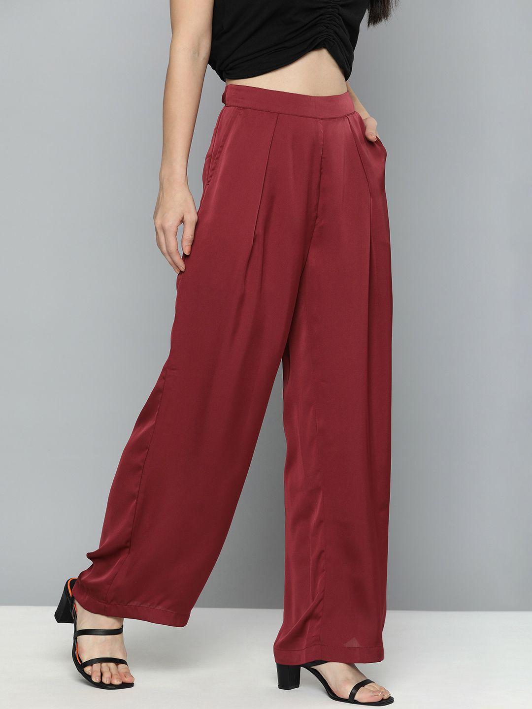 mast & harbour women mid-rise pleated trousers