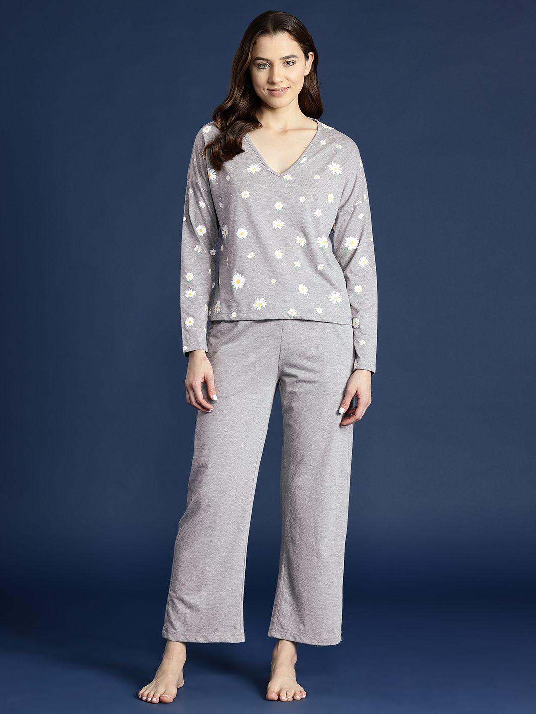 mast & harbour women printed pyjama set