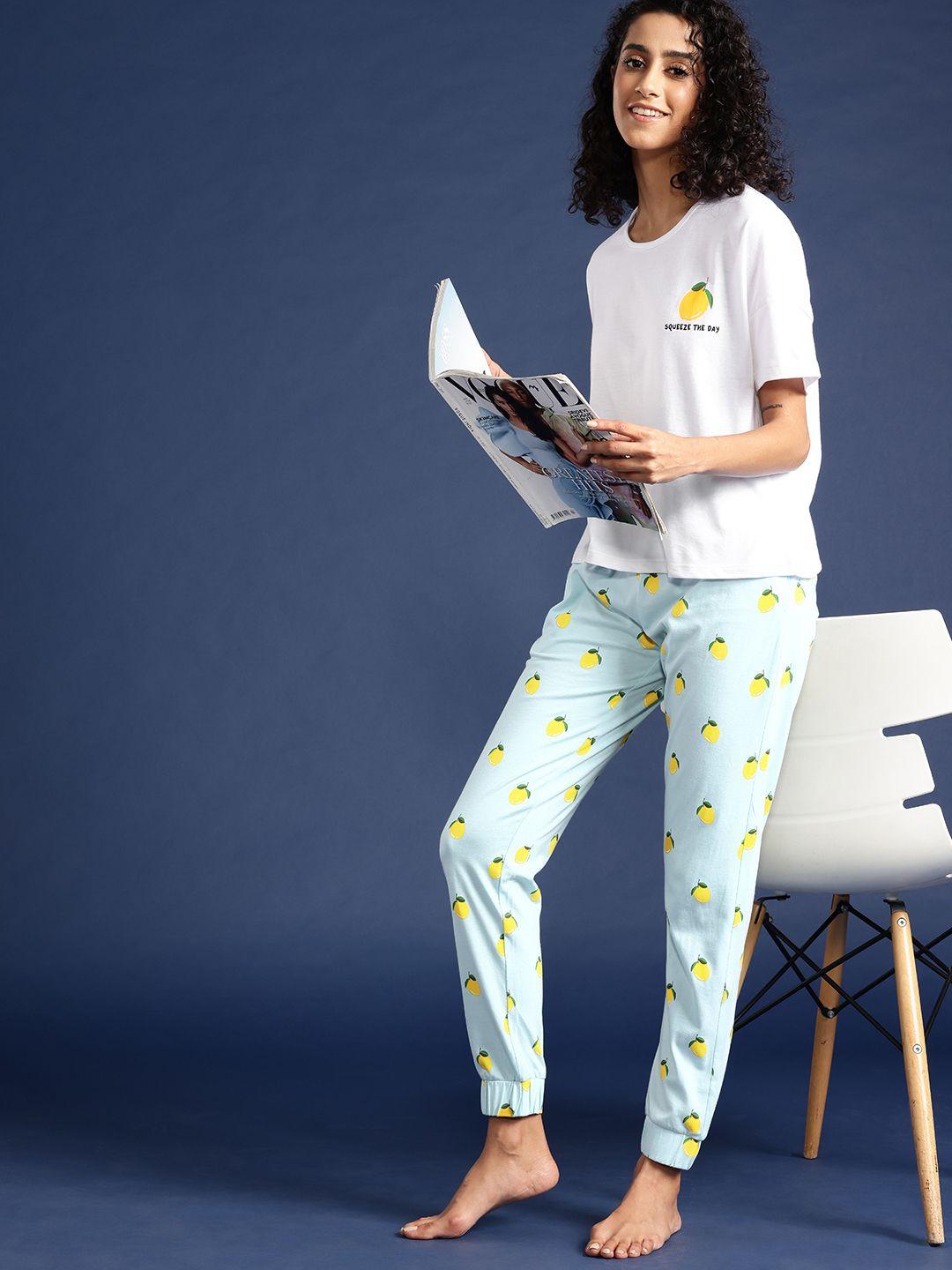 mast & harbour women printed pyjama set