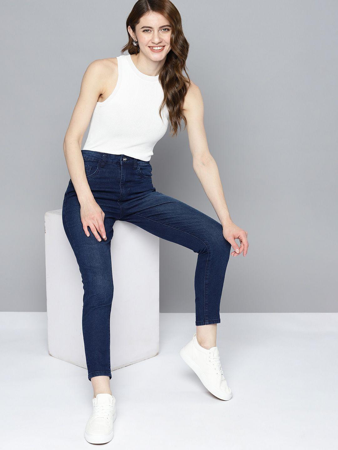 mast & harbour women skinny fit stretchable jeans