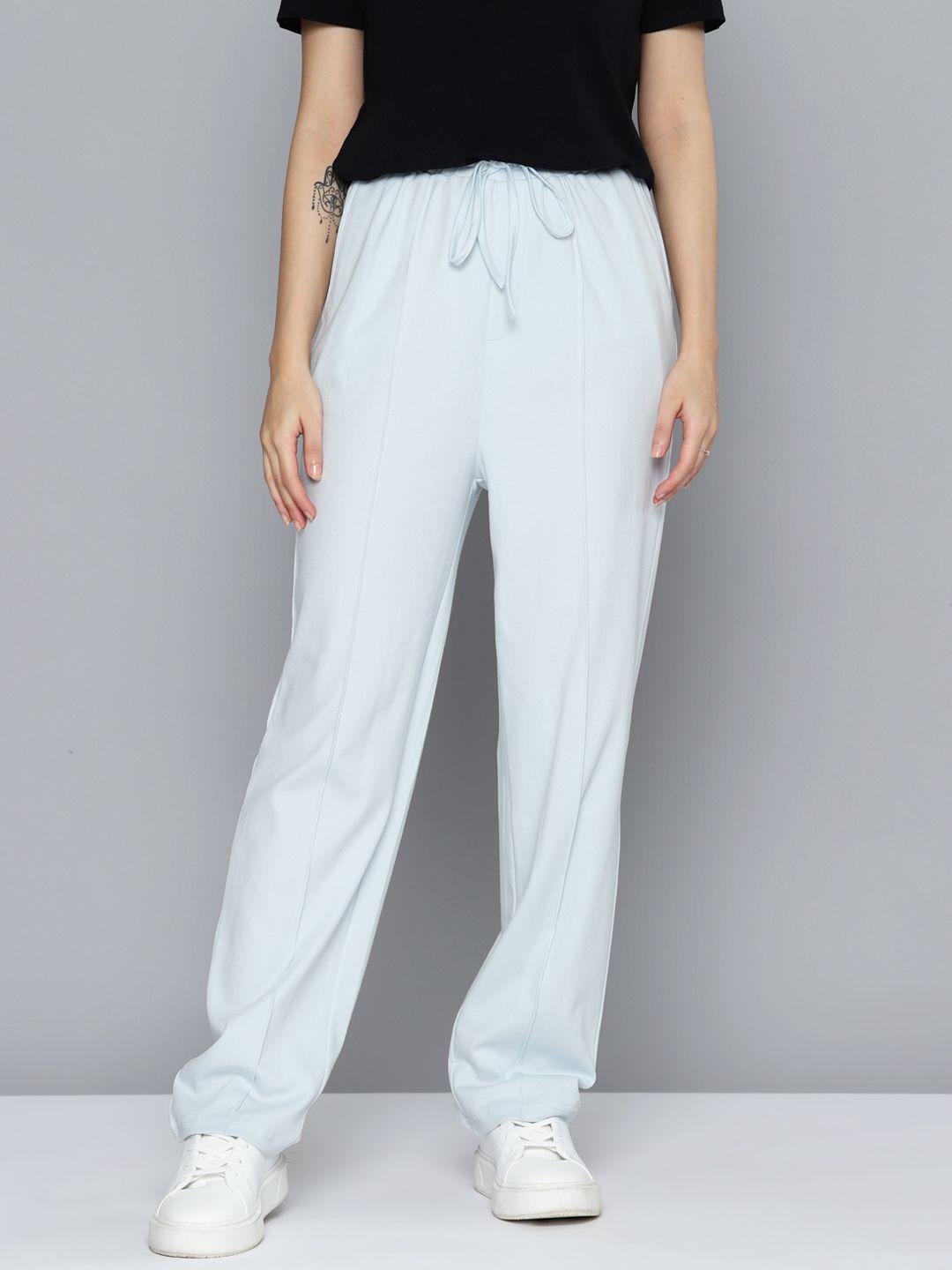 mast & harbour women solid pure cotton trousers