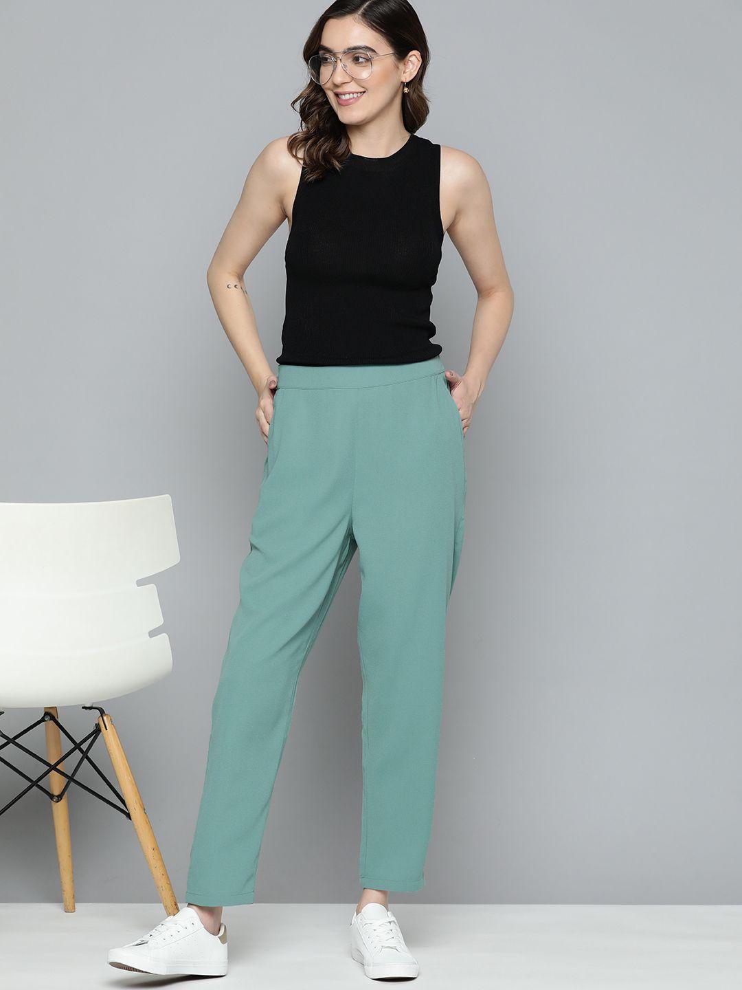mast & harbour women solid trousers