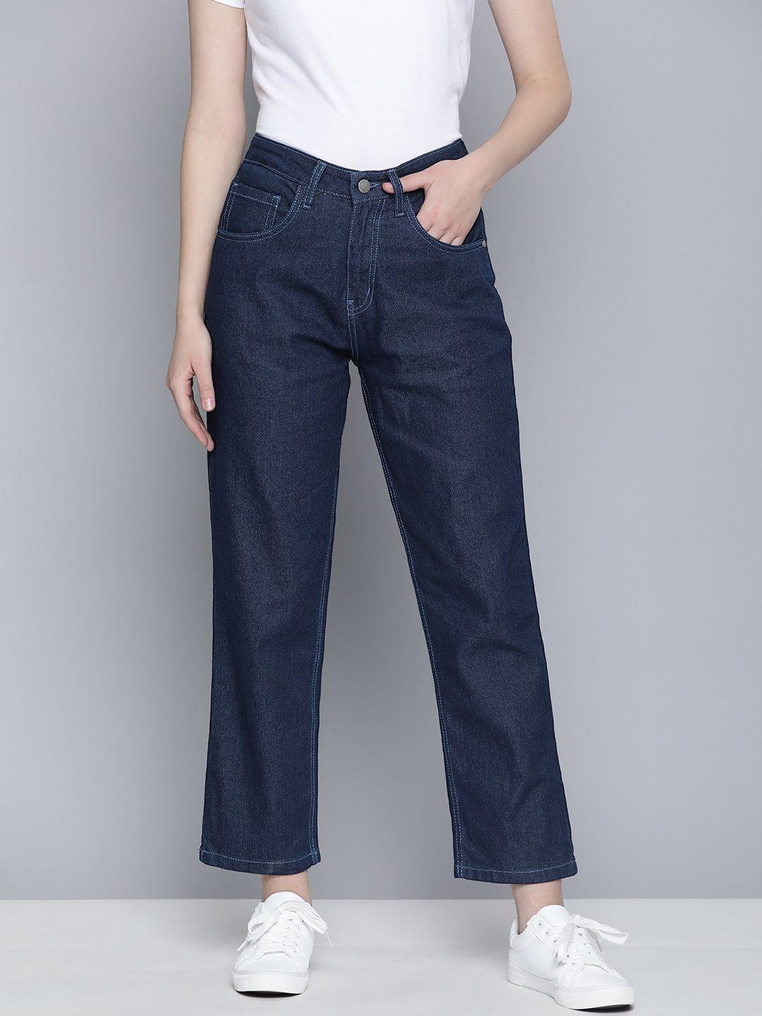 mast & harbour women straight fit stretchable jeans