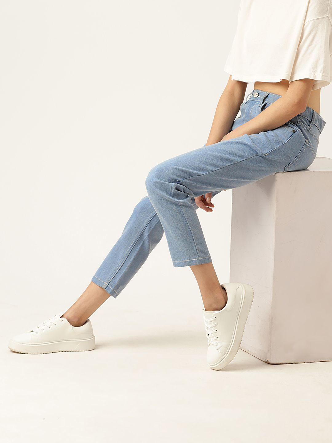 mast & harbour women stretchable cropped jeans