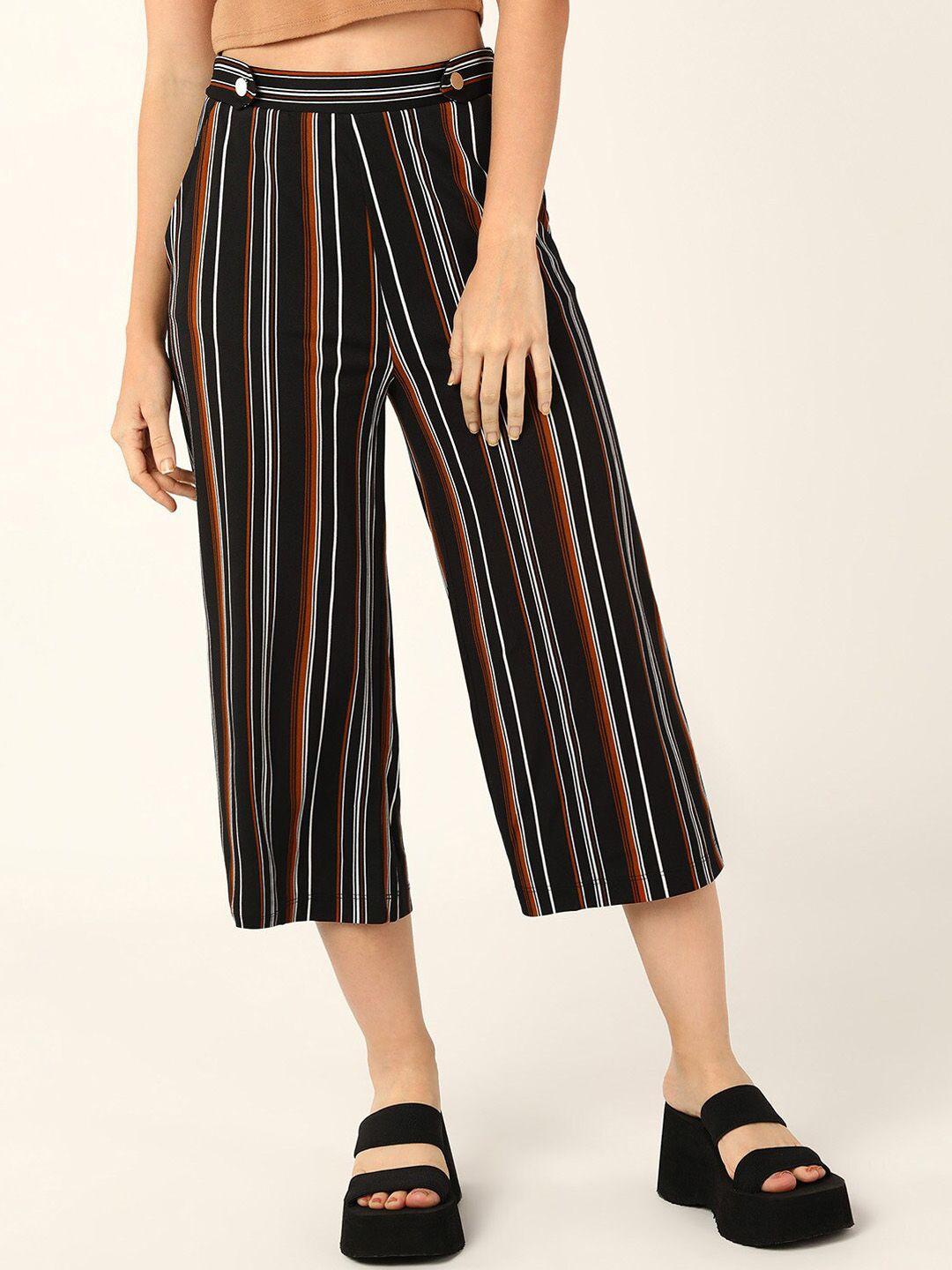 mast & harbour women striped culottes trousers