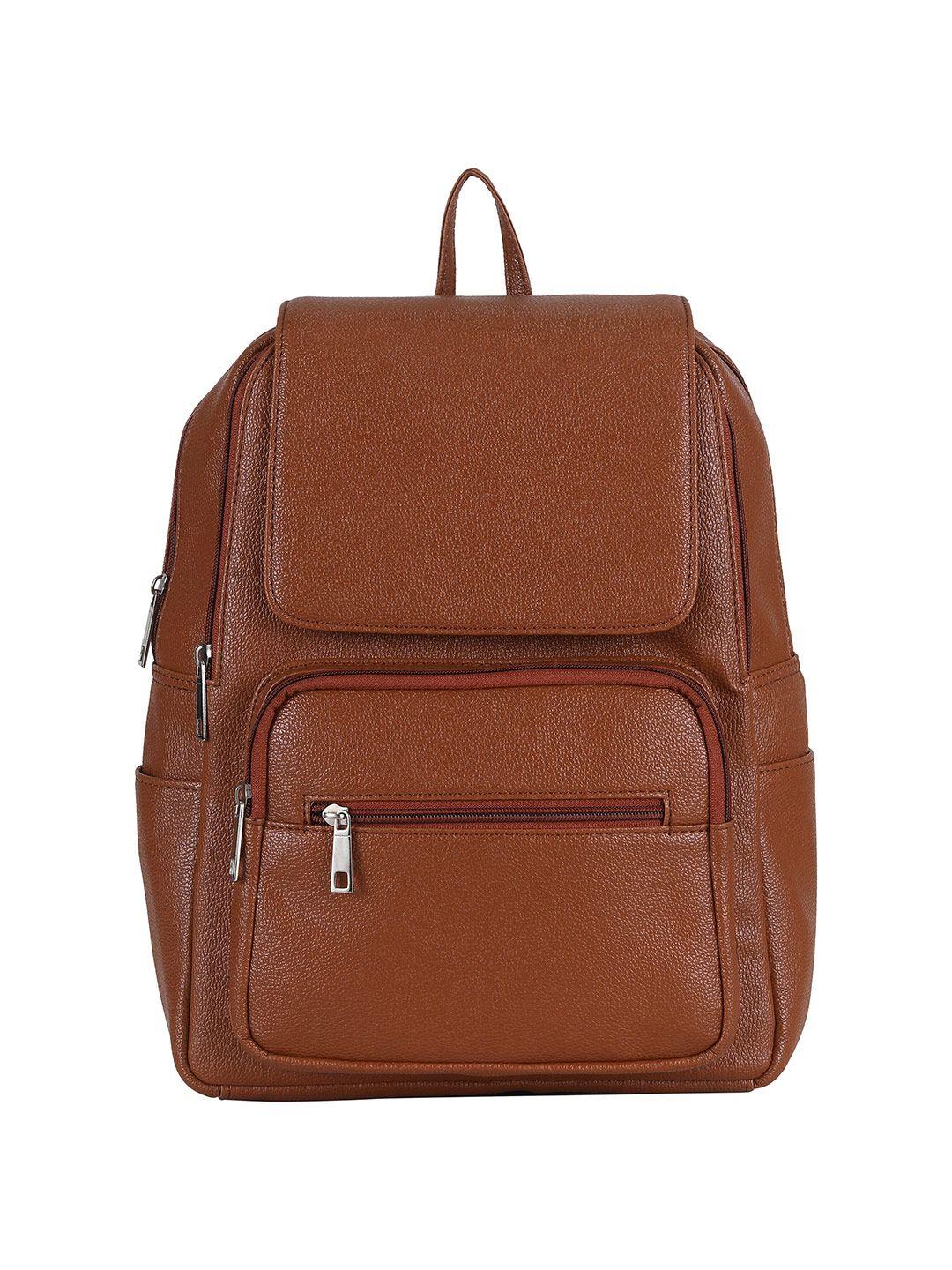 mast & harbour women tan pu backpack - up to 15 inch