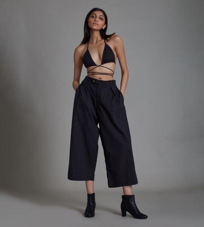 mati black taash solitaire pants