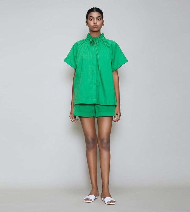 mati green tora shirt and shorts set