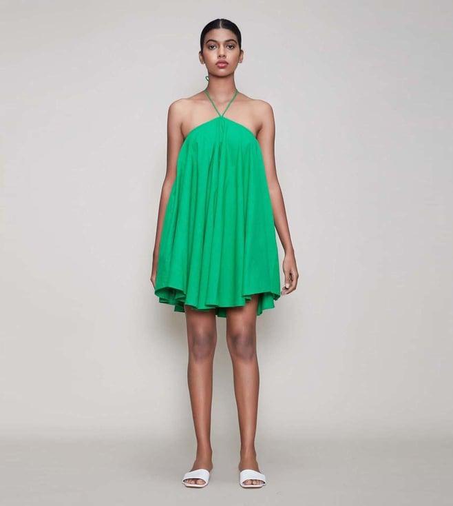 mati green veza aakaar dress