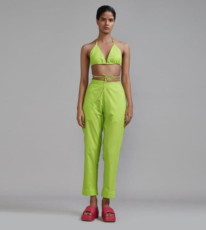 mati neon green se pants