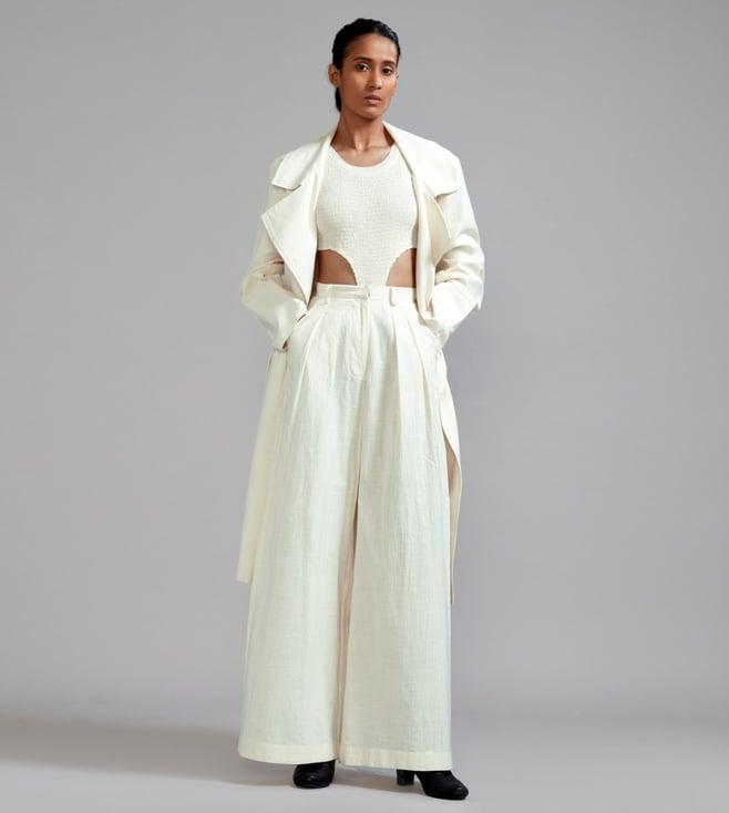 mati off-white trench jacket