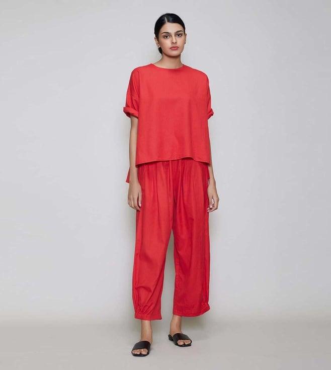 mati red ekin crop top