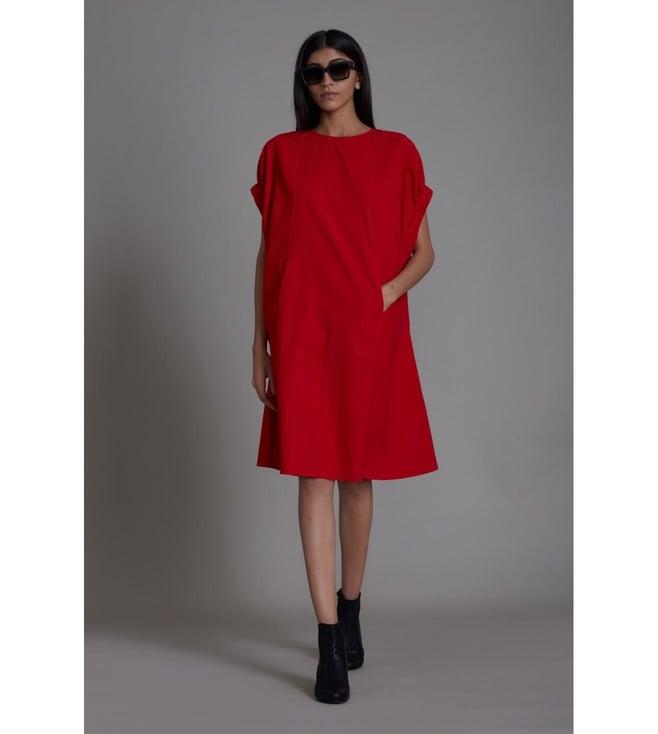 mati red raasta pocket dress