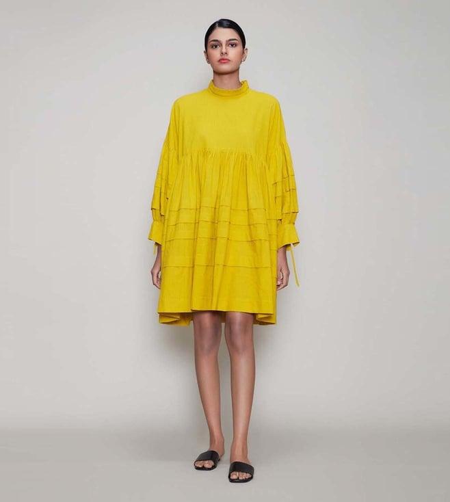 mati yellow avira aakaar dress