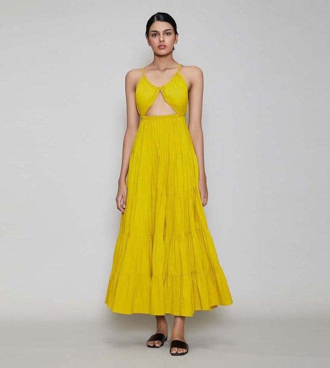 mati yellow new saya aakaar dress