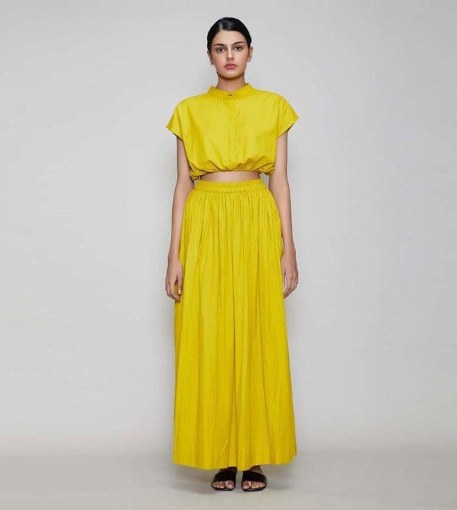 mati yellow new sphara skirt set