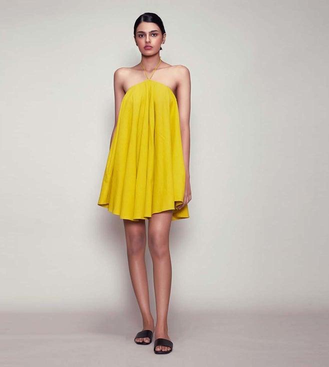 mati yellow veza aakaar dress