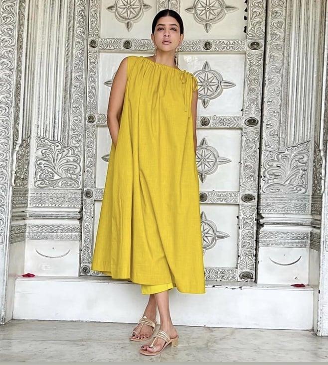 mati yellow yupa aakaar dress