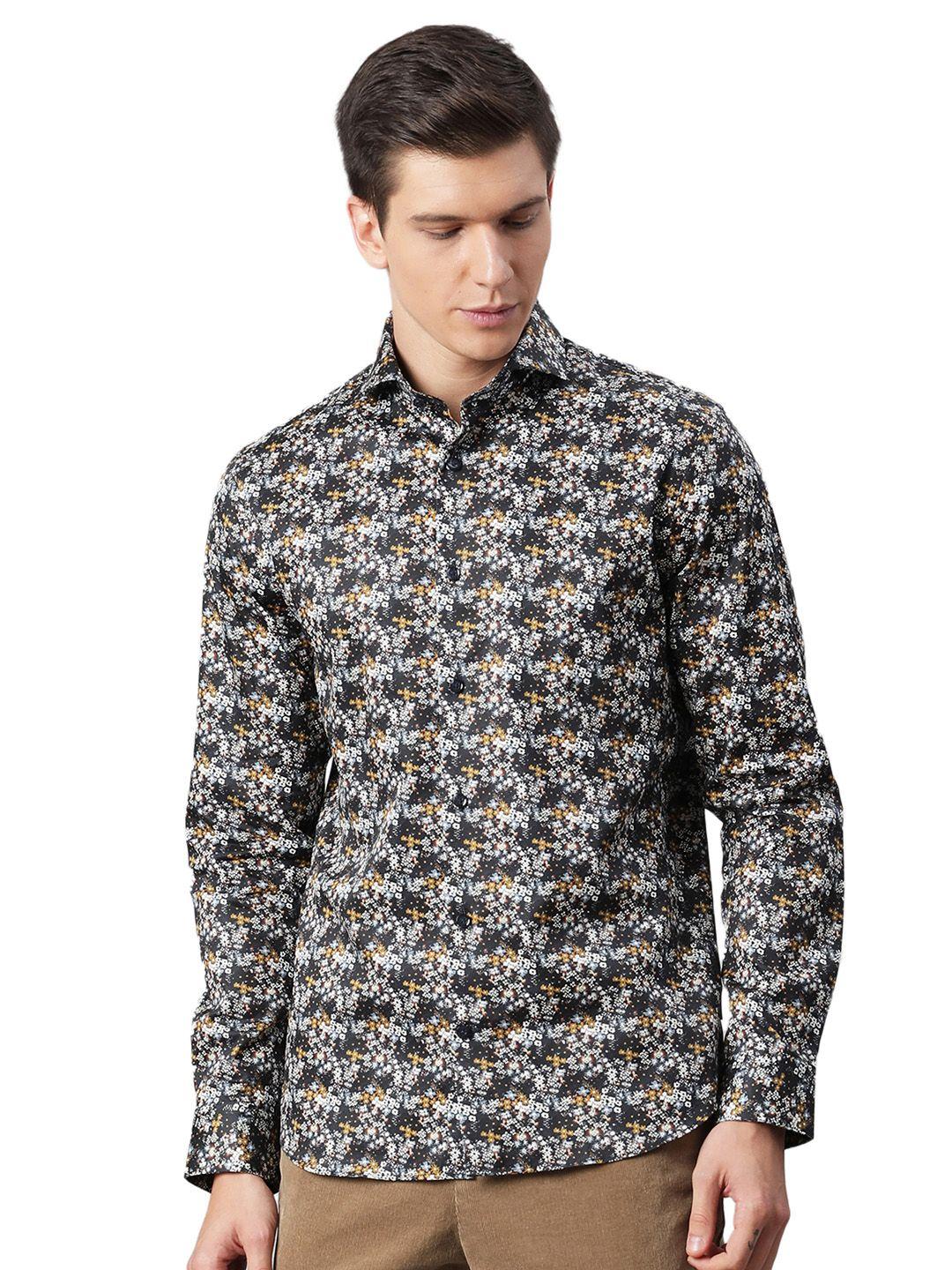 matinique men grey floral opaque printed casual shirt