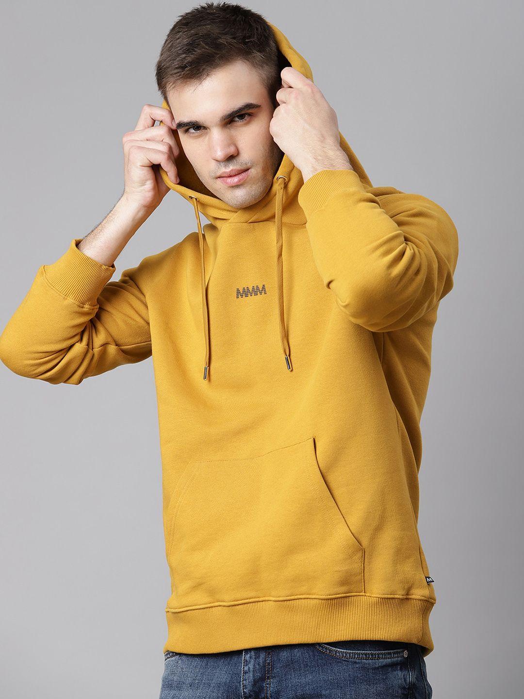 matinique men yellow hooded sweatshirt