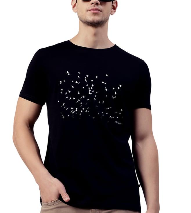 matinique black printed regular fit t-shirt