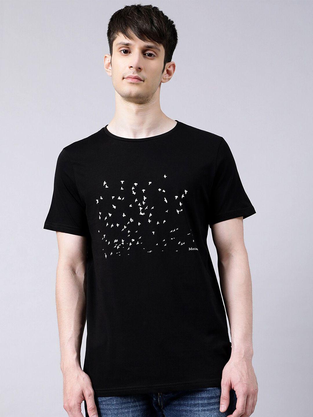 matinique men black printed t-shirt