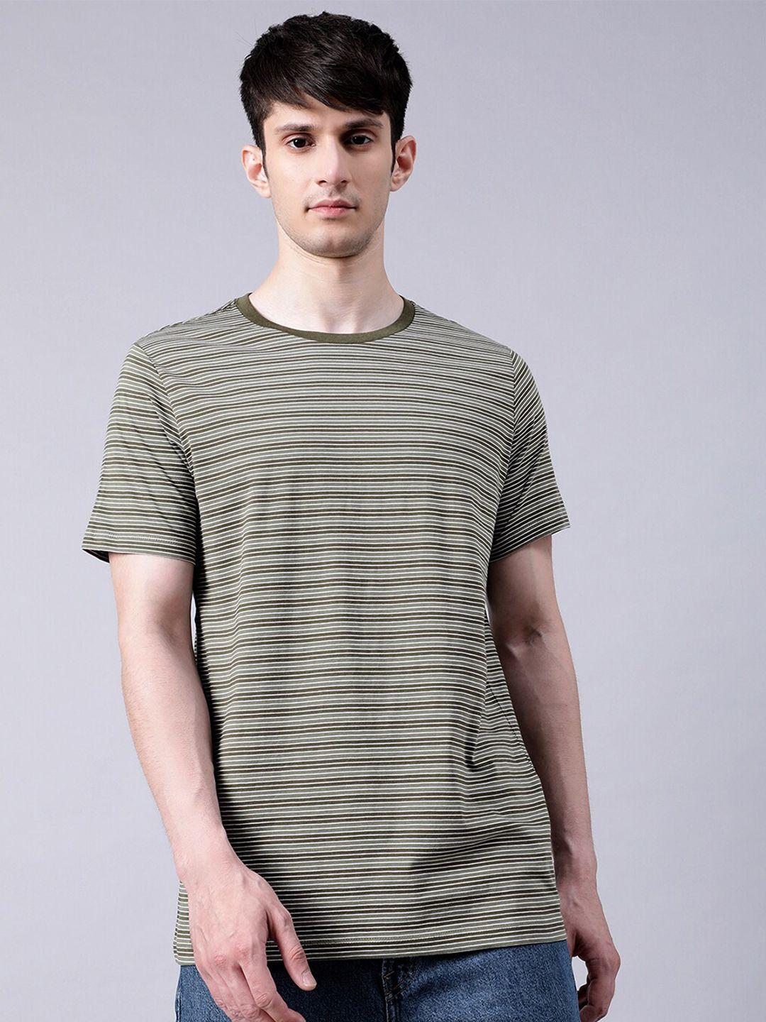 matinique men green striped t-shirt