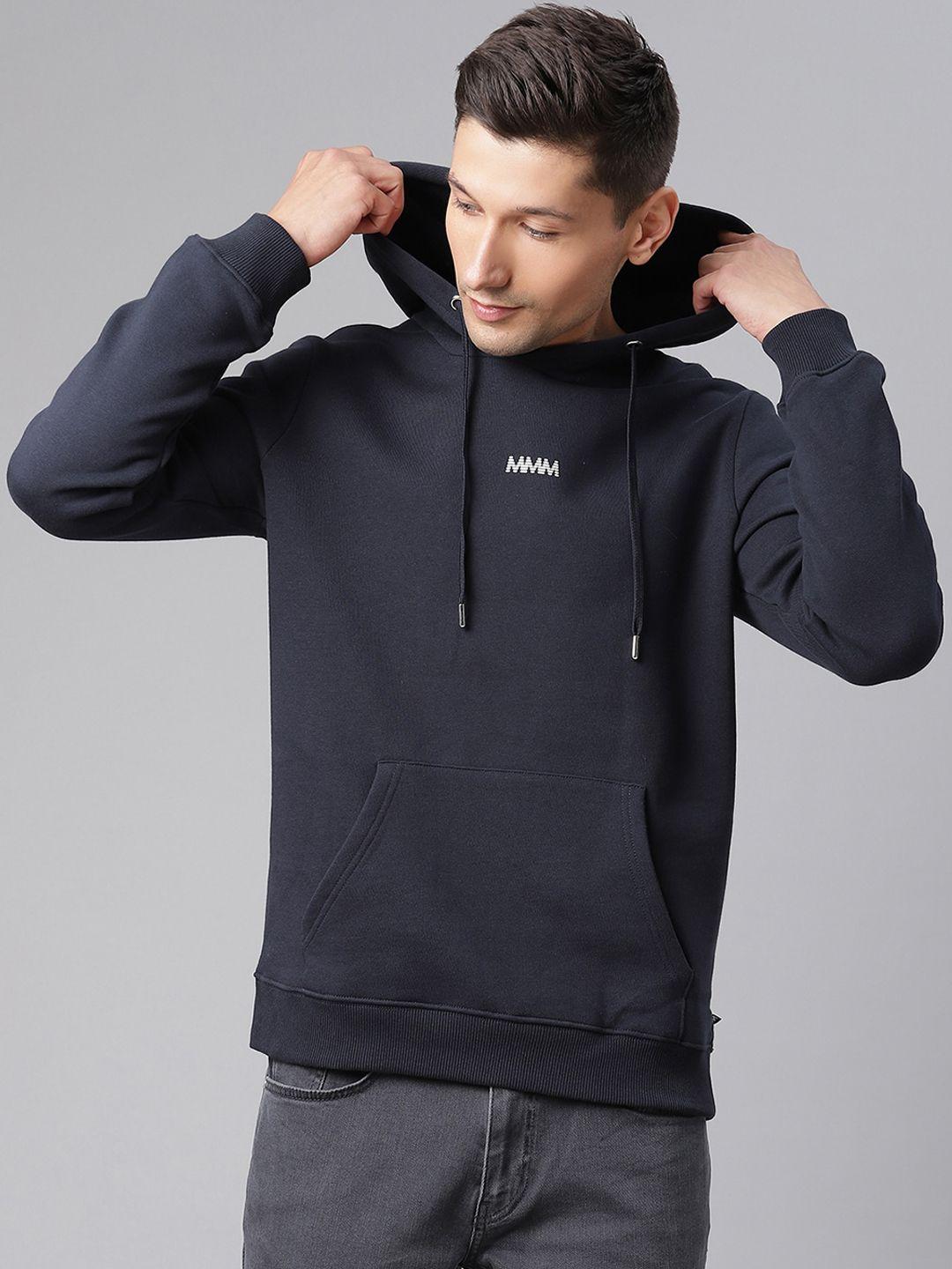 matinique men navy blue hooded sweatshirt