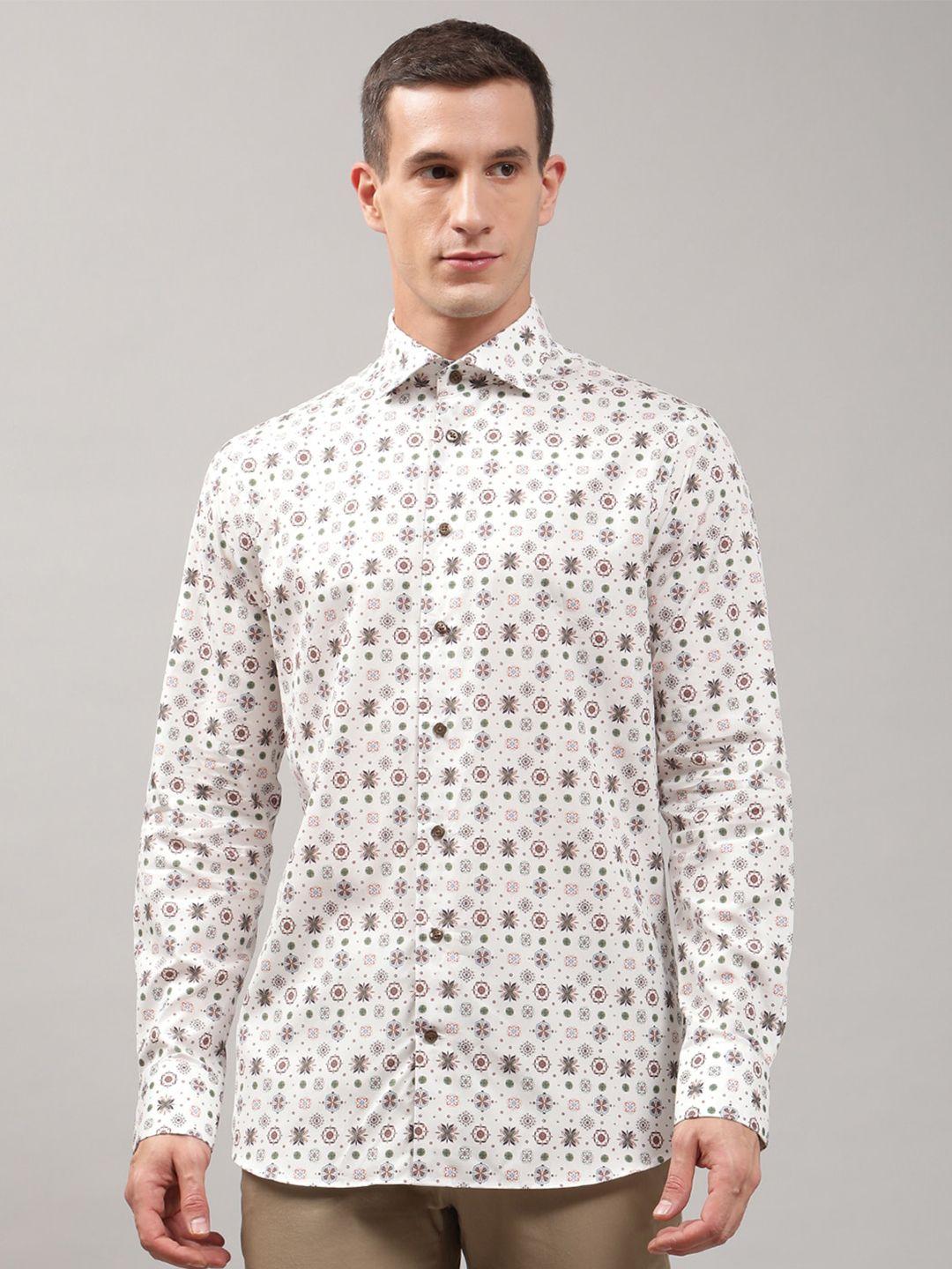 matinique men white floral printed casual shirt