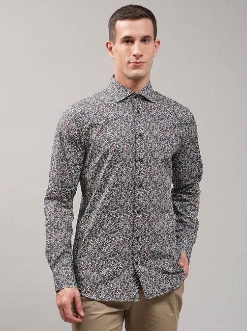 matinique multicolor regular fit printed cotton shirt